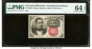 image for: Fr. 1266 10¢ Fifth Issue PMG Choice Uncirculated 64 EPQ....