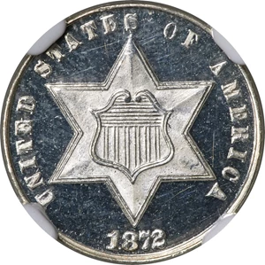 image for: 1872 3CS PR66 Ultra Cameo NGC....