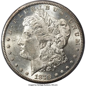 image for: 1879-CC $1 Capped Die, VAM-3, Top 100, MS62 PCGS. CAC....