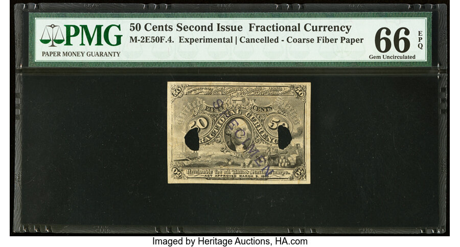 image for: Milton 2E50F.4 50¢ Second Issue PMG Gem Uncirculated 66 EPQ....