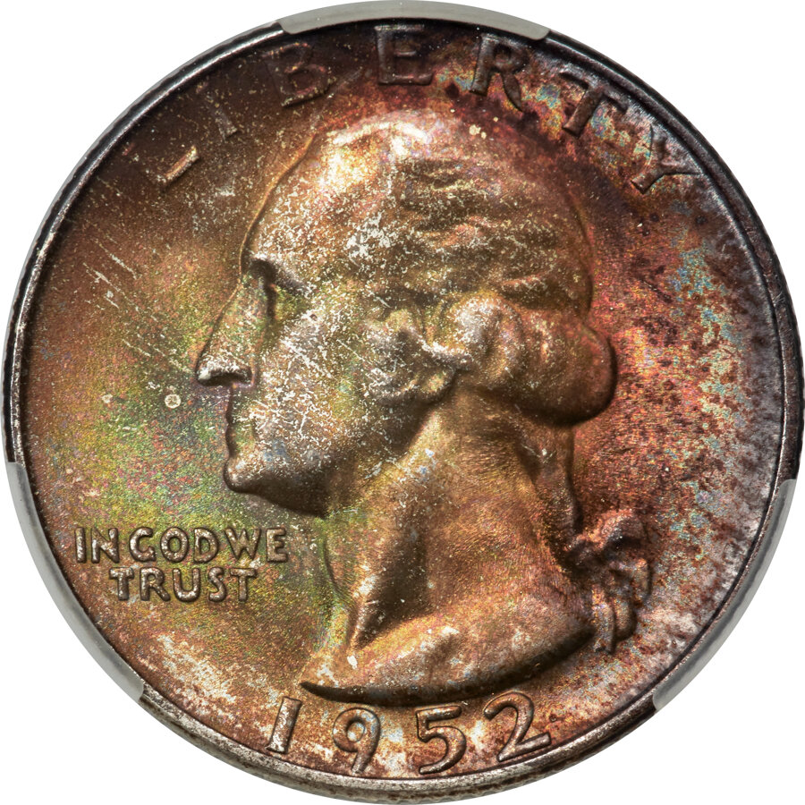 1円オーク：USA1952/52(D)/52(S)フラクリン1/2ドル銀貨3枚