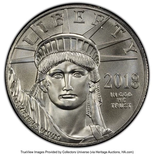 image for: 2018 $100 One-Ounce Platinum Eagle, Statue of Liberty, MS69 PCGS. ...