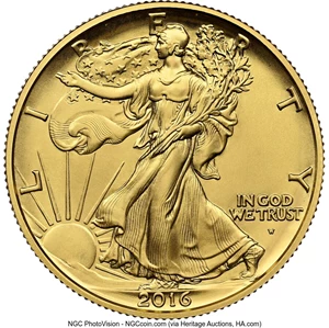 image for: 2016-W 50C Walking Liberty, Half-Ounce Gold, SP70 NGC....