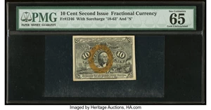 image for: Fr. 1246 10¢ Second Issue PMG Gem Uncirculated 65 EPQ....