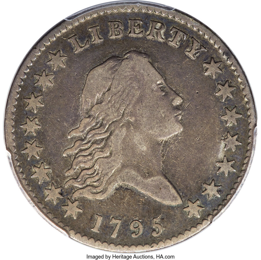 image for: 1795 50C 2 Leaves, O-117, T-3, R.3, VF20 PCGS....