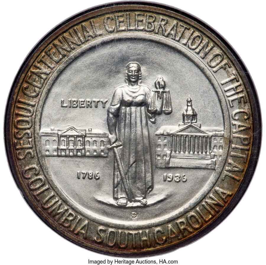 1936 D Silver Commemoratives Columbia Mint State (MS) Pricing