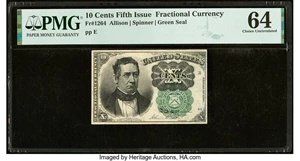 image for: Fr. 1264 10¢ Fifth Issue PMG Choice Uncirculated 64....