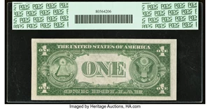 image for: Fr. 1609 $1 1935A R Silver Certificate. PCGS Very Choice New 64PPQ....