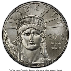 image for: 2018 $100 One-Ounce Platinum Eagle, Statue of Liberty, MS69 PCGS. ...