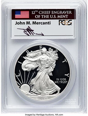 image for: 2014-W $1 Silver Eagle, Mercanti Signature PR70 Deep Cameo PCGS. ...