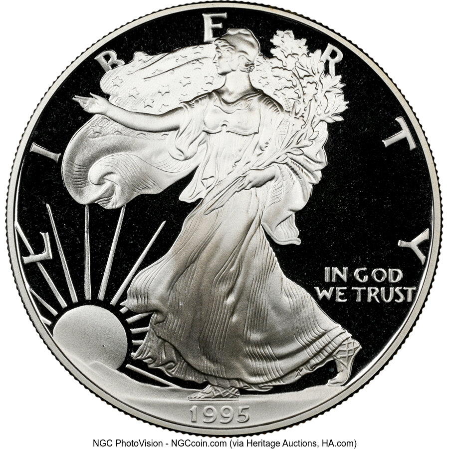 1995 W $1 Silver Eagles, Proof DCAM Proof (PR) Pricing Guide
