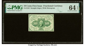 image for: Fr. 1242 10¢ First Issue PMG Choice Uncirculated 64 EPQ....