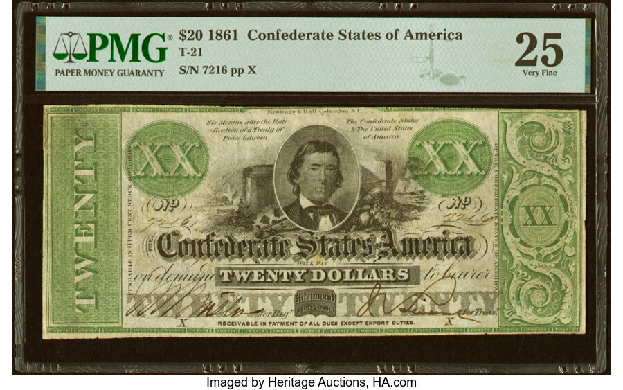 image for: T21 $20 1861 PF-3 Cr. 145 PMG Very Fine 25....