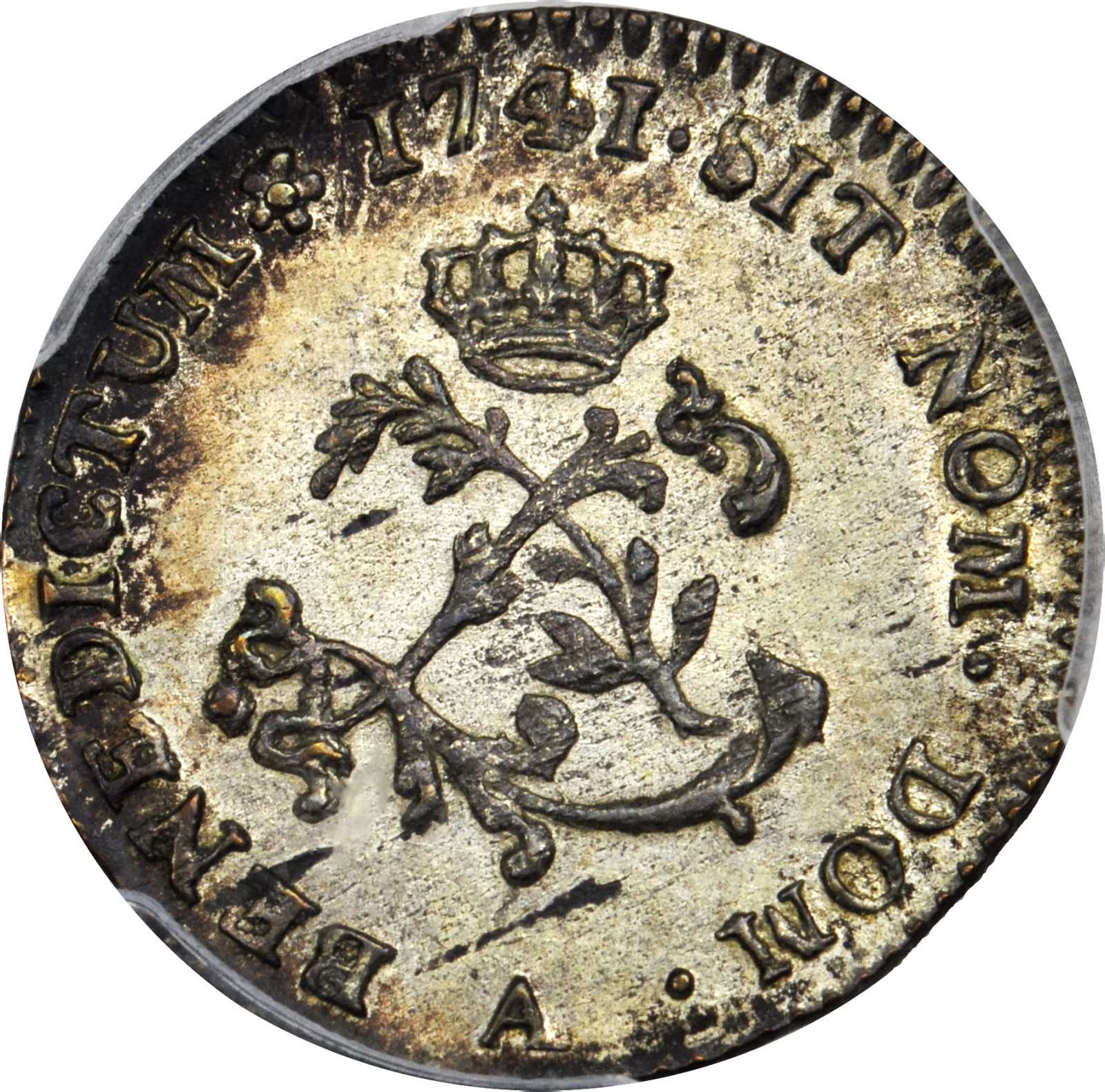 image for: 1741-A Sou Marque. Paris Mint. Vlack-20a. Rarity-5. Second Semester. MS-63 (PCGS).
