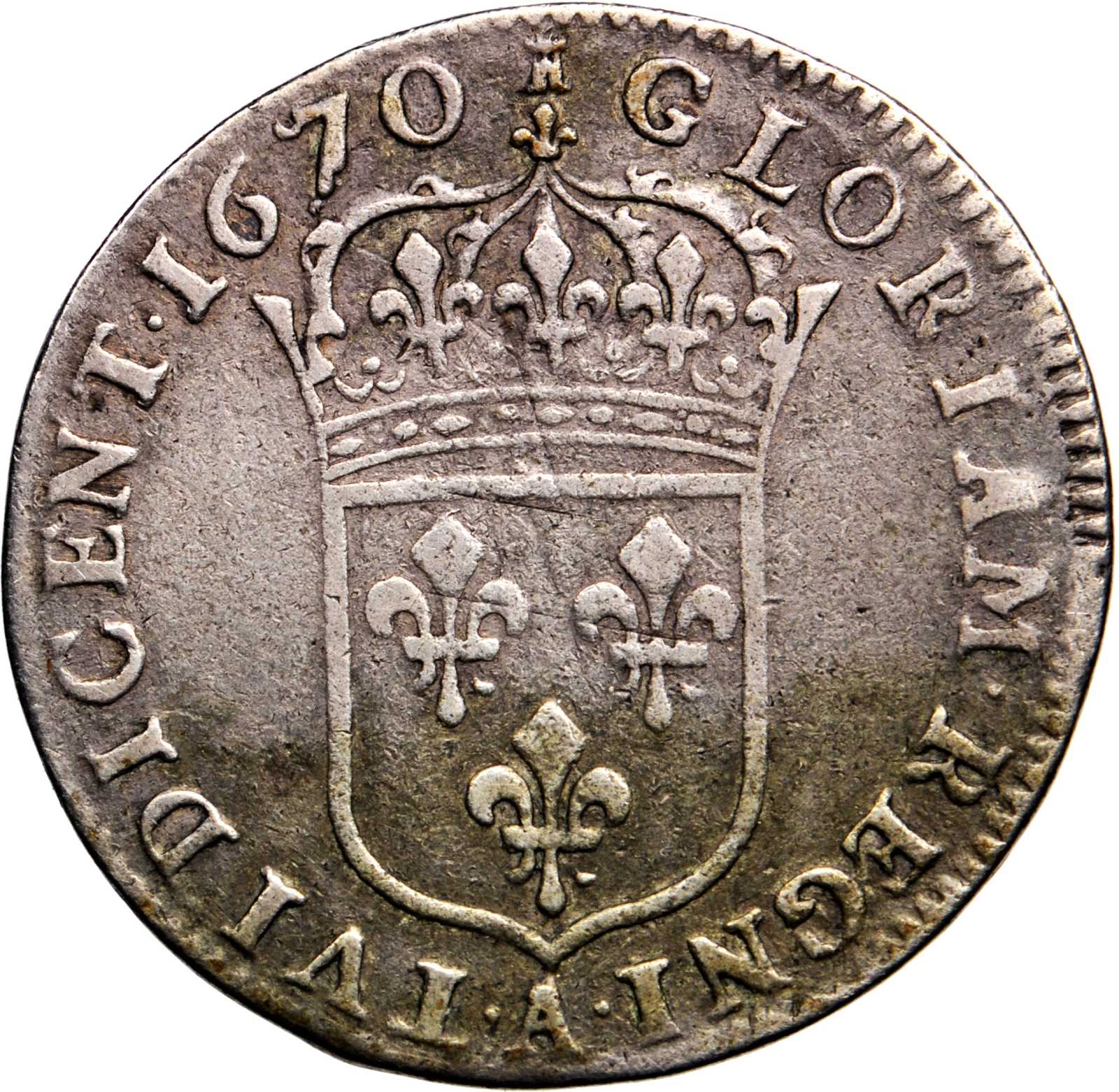 image for: 1670-A 15 Sols. Paris Mint. Hodder-4. VF-35 (PCGS). CAC.