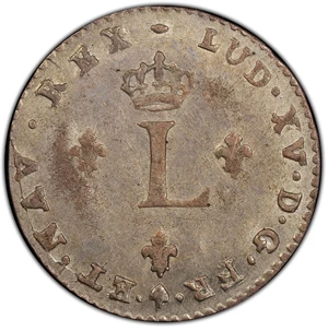 image for: 1740-B Sou Marque. Rouen Mint. Vlack-51. Rarity-3. AU-55 (PCGS).