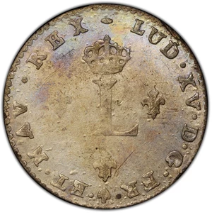 image for: 1740-B Sou Marque. Rouen Mint. Vlack-51, var. Repunched Date(?). MS-62 (PCGS).