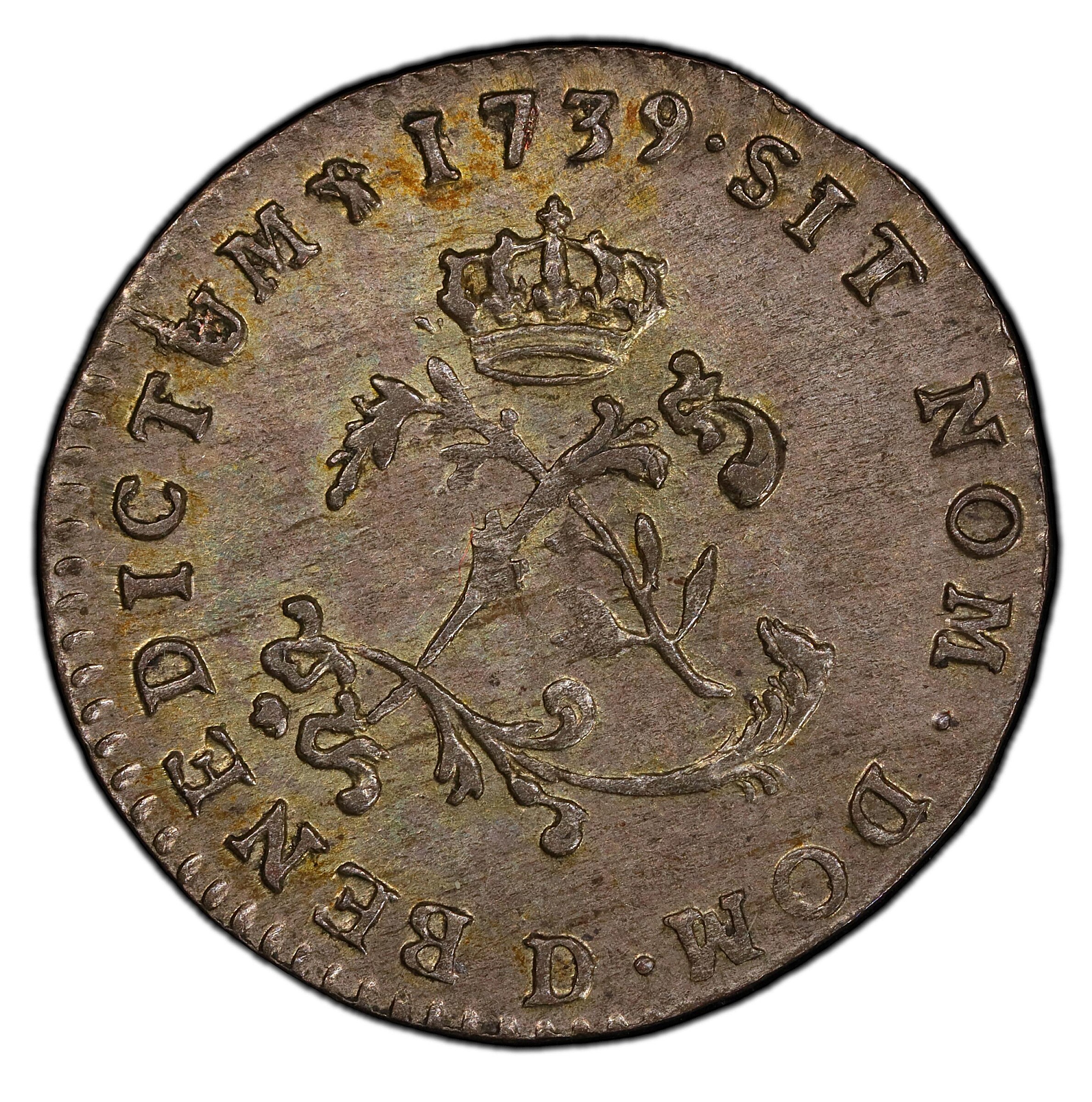 image for: 1739-D Sou Marque. Lyon Mint. Vlack-71. Rarity-1. MS-61 (PCGS).