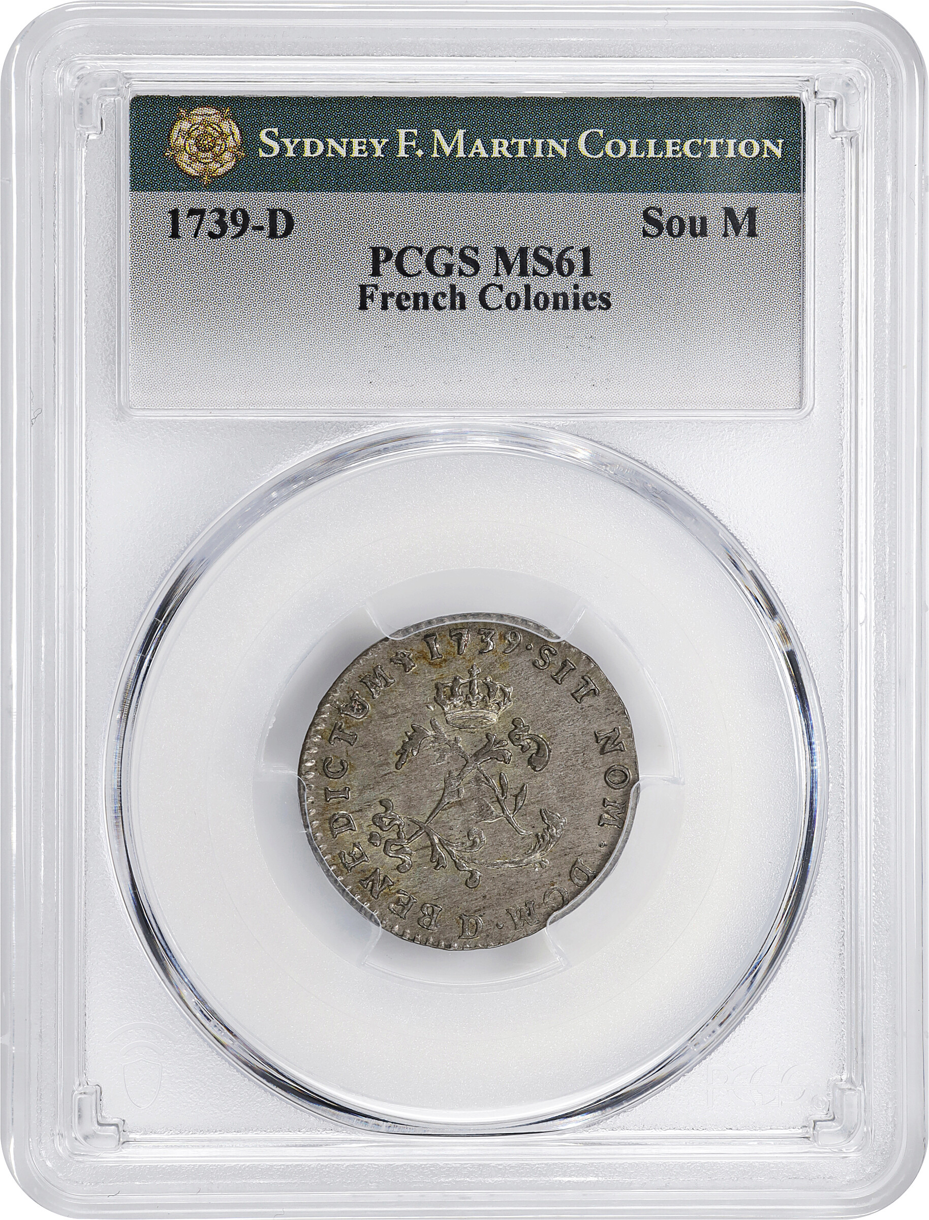 image for: 1739-D Sou Marque. Lyon Mint. Vlack-71. Rarity-1. MS-61 (PCGS).
