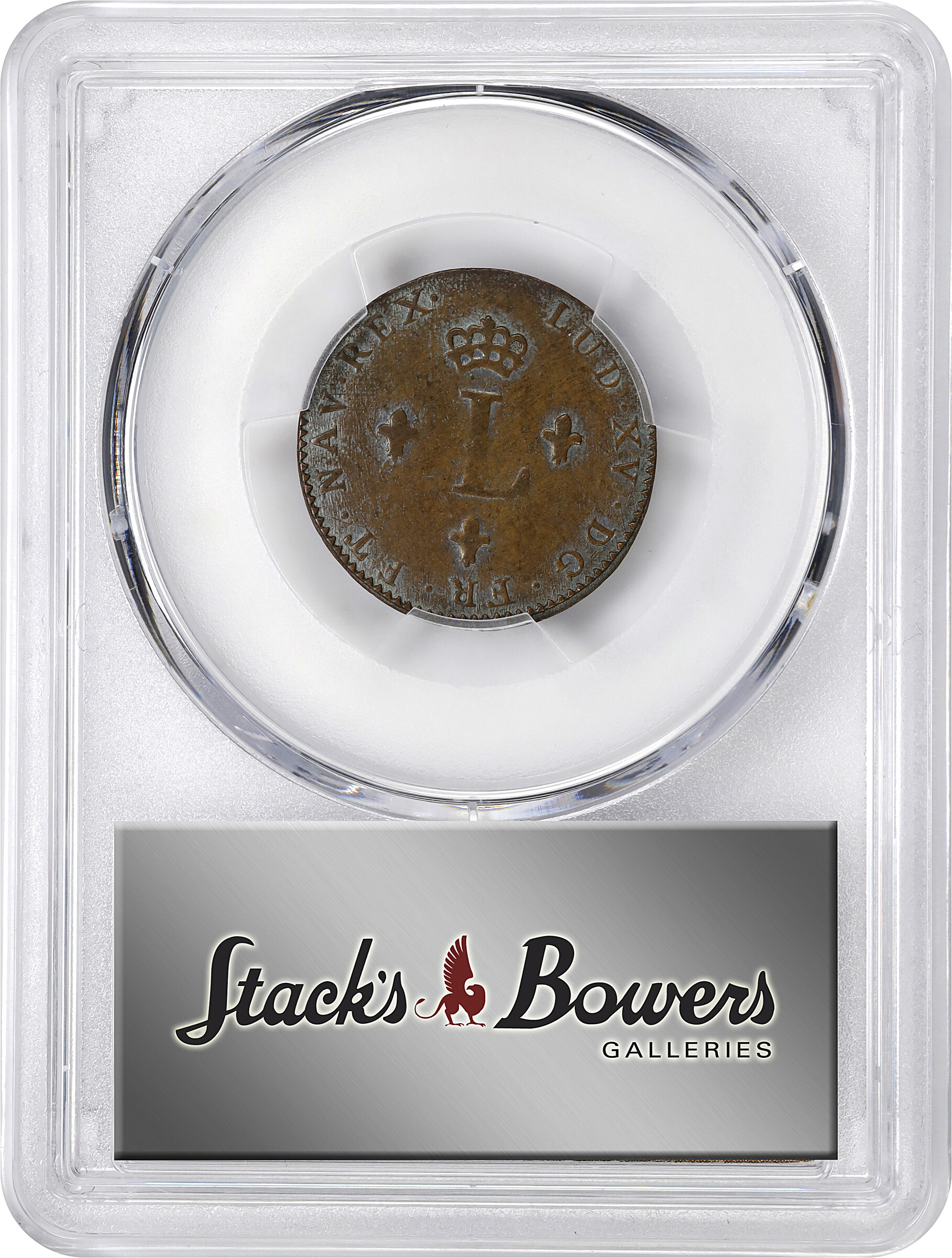 image for: Contemporary Counterfeit 1741-A Sou Marque. In Imitation of Paris Mint. Vlack-343. Rarity-3. AU-50 (PCGS).