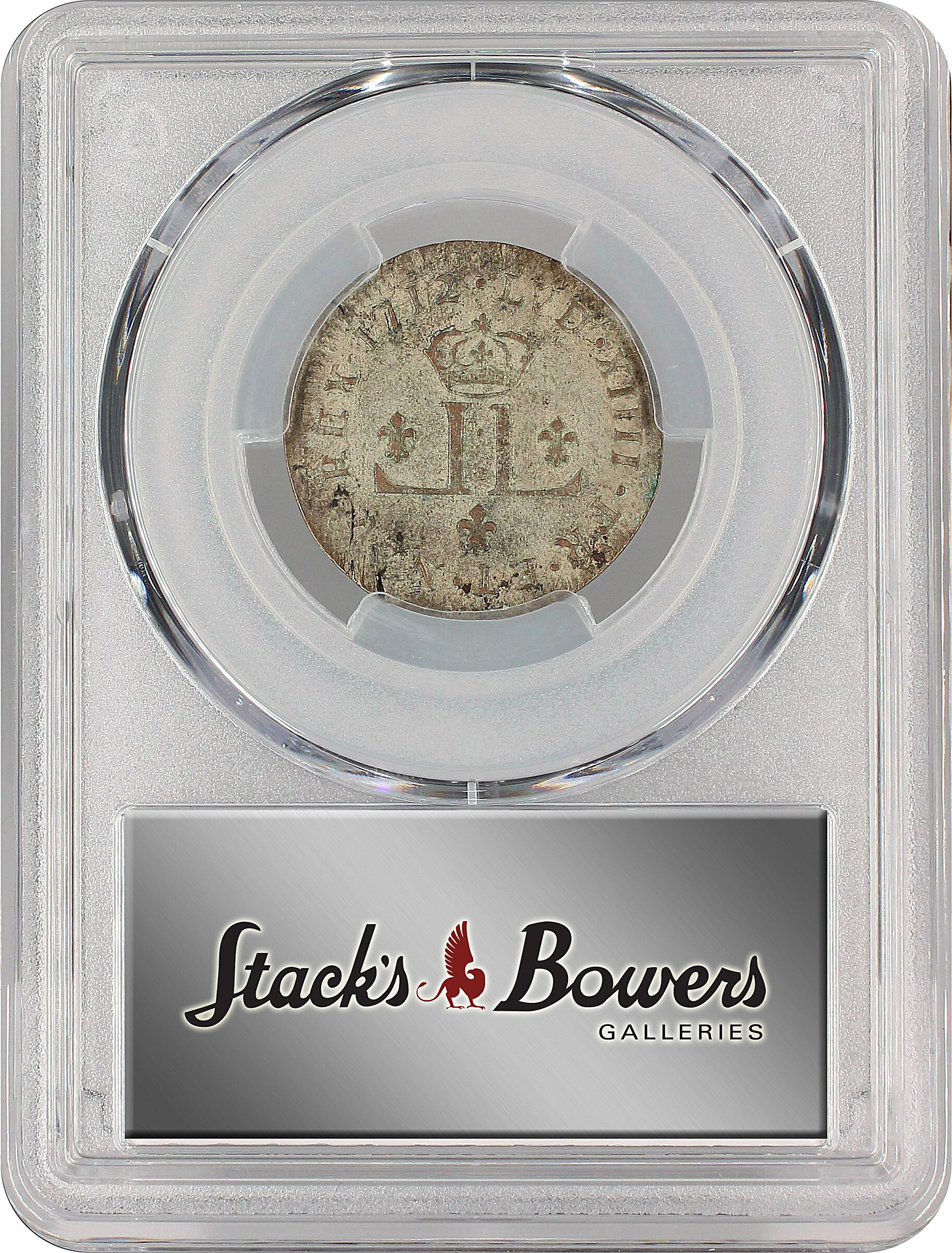 image for: 1712-D 30 Deniers, or Mousquetaire. Lyon Mint. Vlack-5. Rarity-3 (for type). Doubled Die Obverse, Doubled Die Reverse. EF-40 (PCGS).