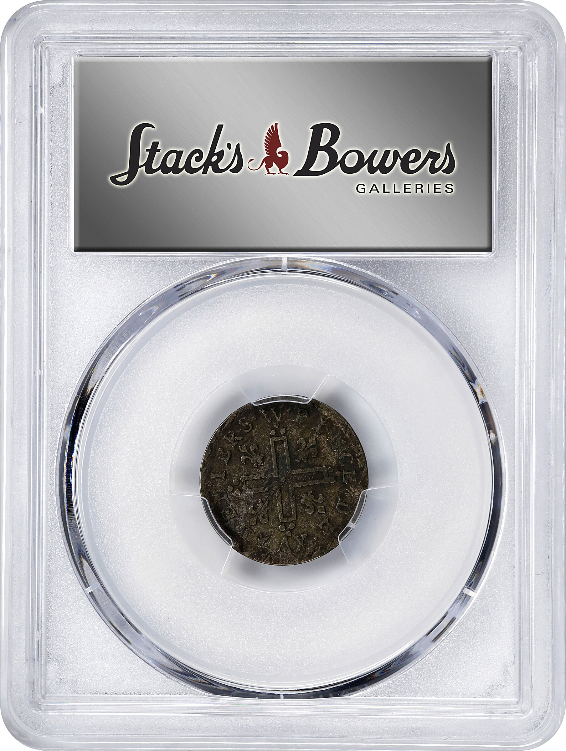 image for: 1713-AA 15 Deniers, or Half Mousquetaire. Metz Mint. Vlack-14b. Rarity-2. VF-30 (PCGS).