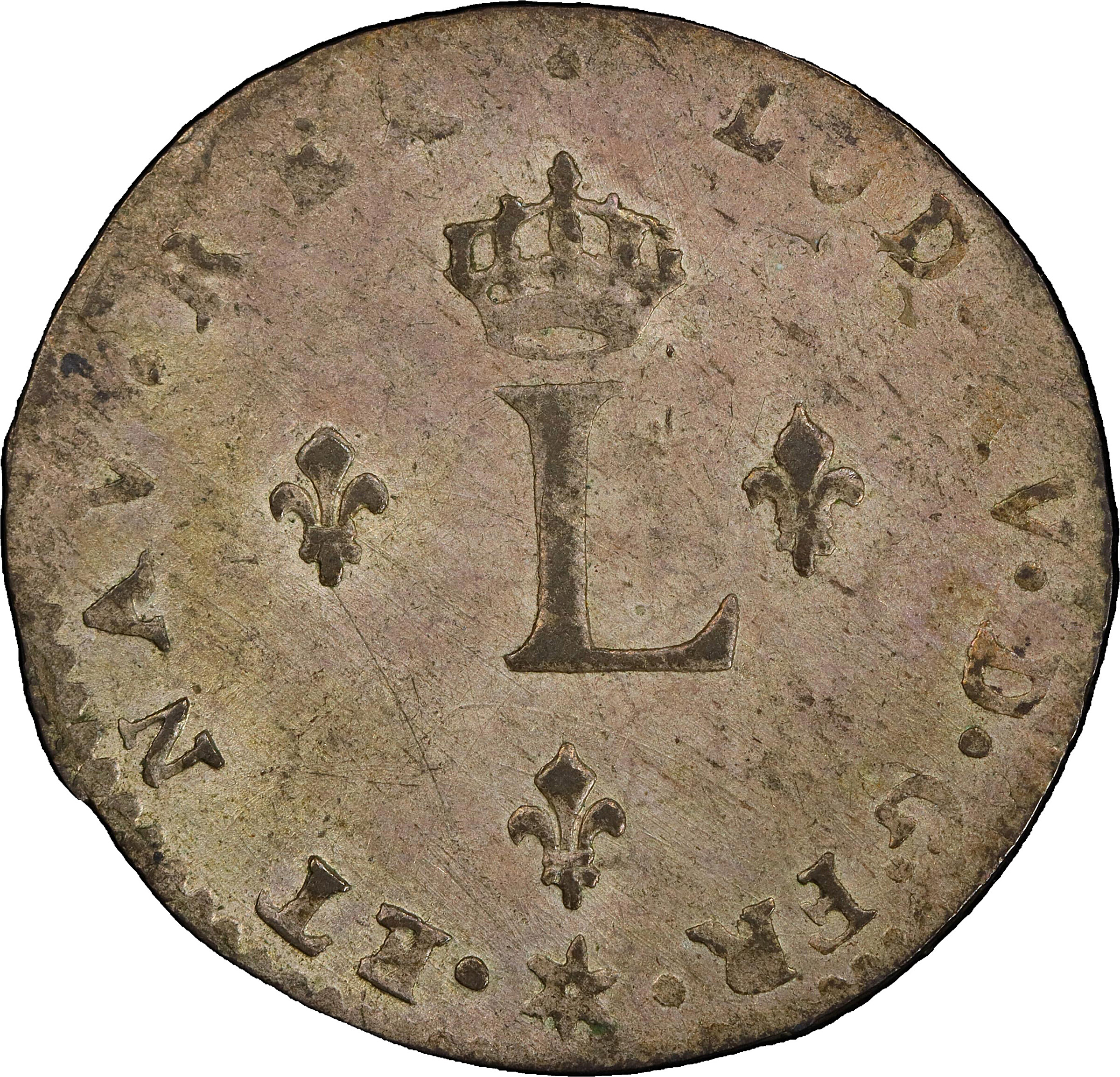 image for: 1740/39-M Sou Marque. Toulouse Mint. Vlack-144a. Rarity-8. AU-58 (PCGS).