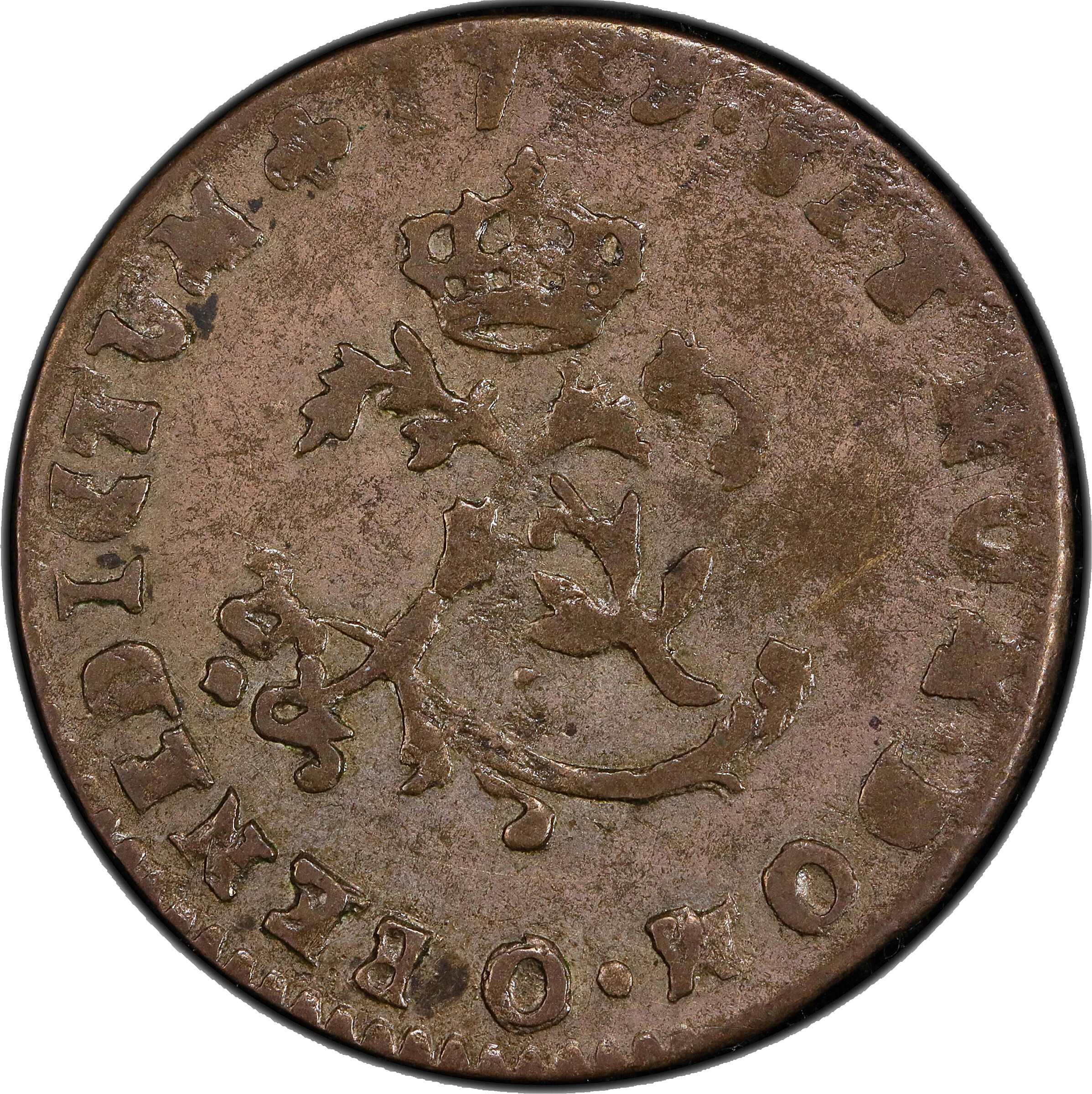 image for: 1739-O Sou Marque. Riom Mint. Vlack-154b. Rarity-8. VF-30 (PCGS).