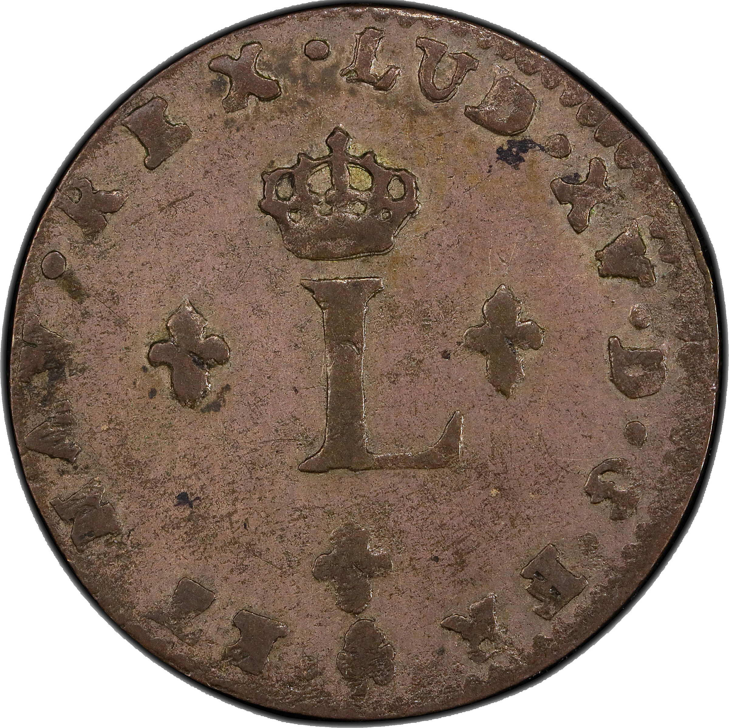 image for: 1739-O Sou Marque. Riom Mint. Vlack-154b. Rarity-8. VF-30 (PCGS).