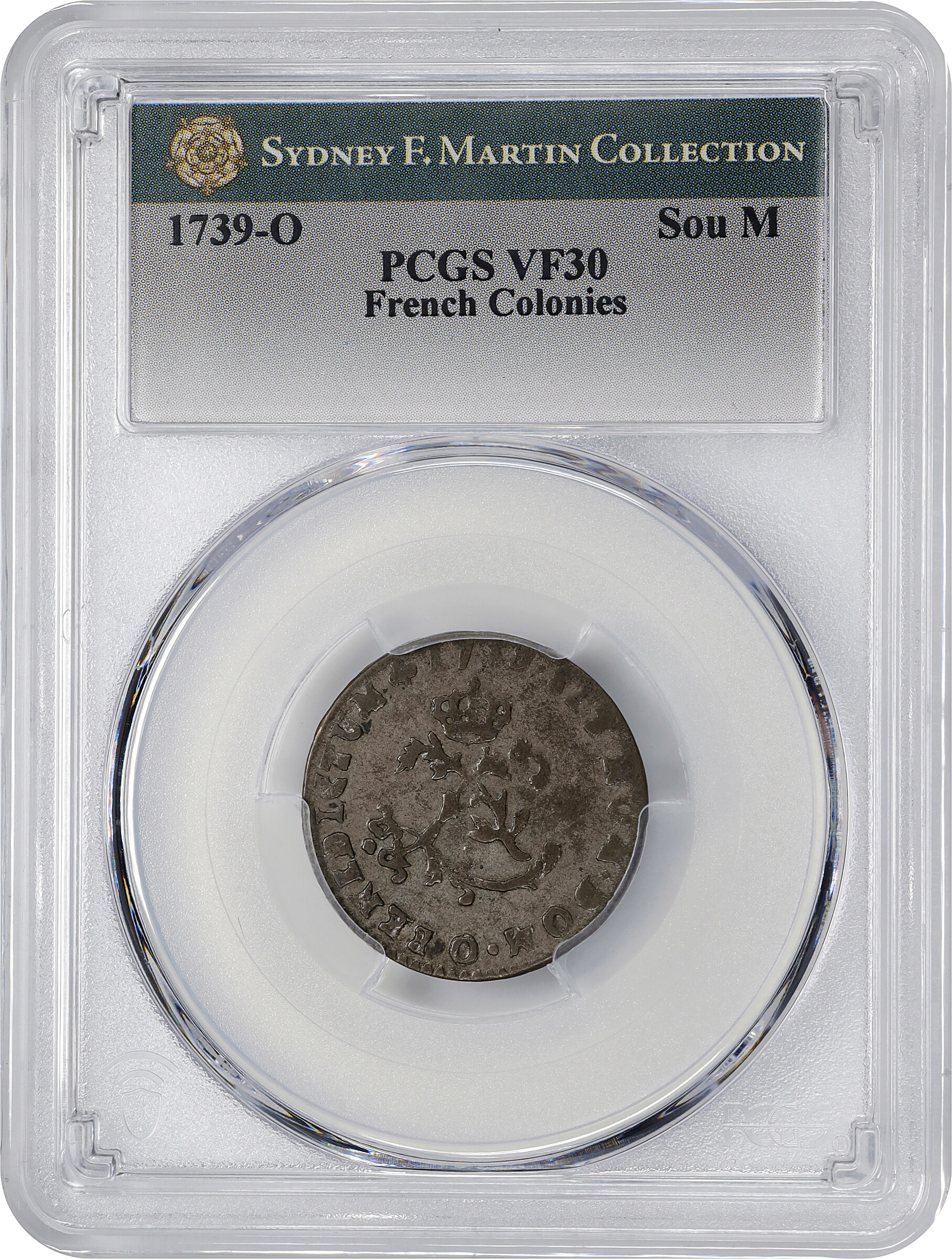 image for: 1739-O Sou Marque. Riom Mint. Vlack-154b. Rarity-8. VF-30 (PCGS).