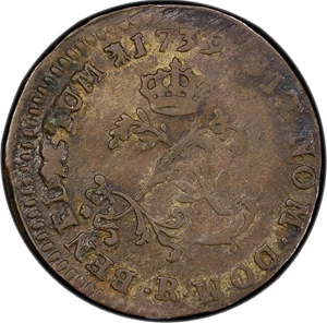 image for: 1739-R Sou Marque. Orleans Mint. Vlack-175a. Rarity-7. VF-35 (PCGS).