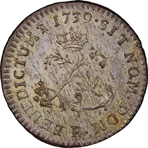 image for: 1739-R Sou Marque. Orleans Mint. Vlack-177. Rarity-7. MS-64 (PCGS).