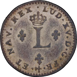 image for: 1739-R Sou Marque. Orleans Mint. Vlack-177a. Rarity-8. AU-55 (PCGS).