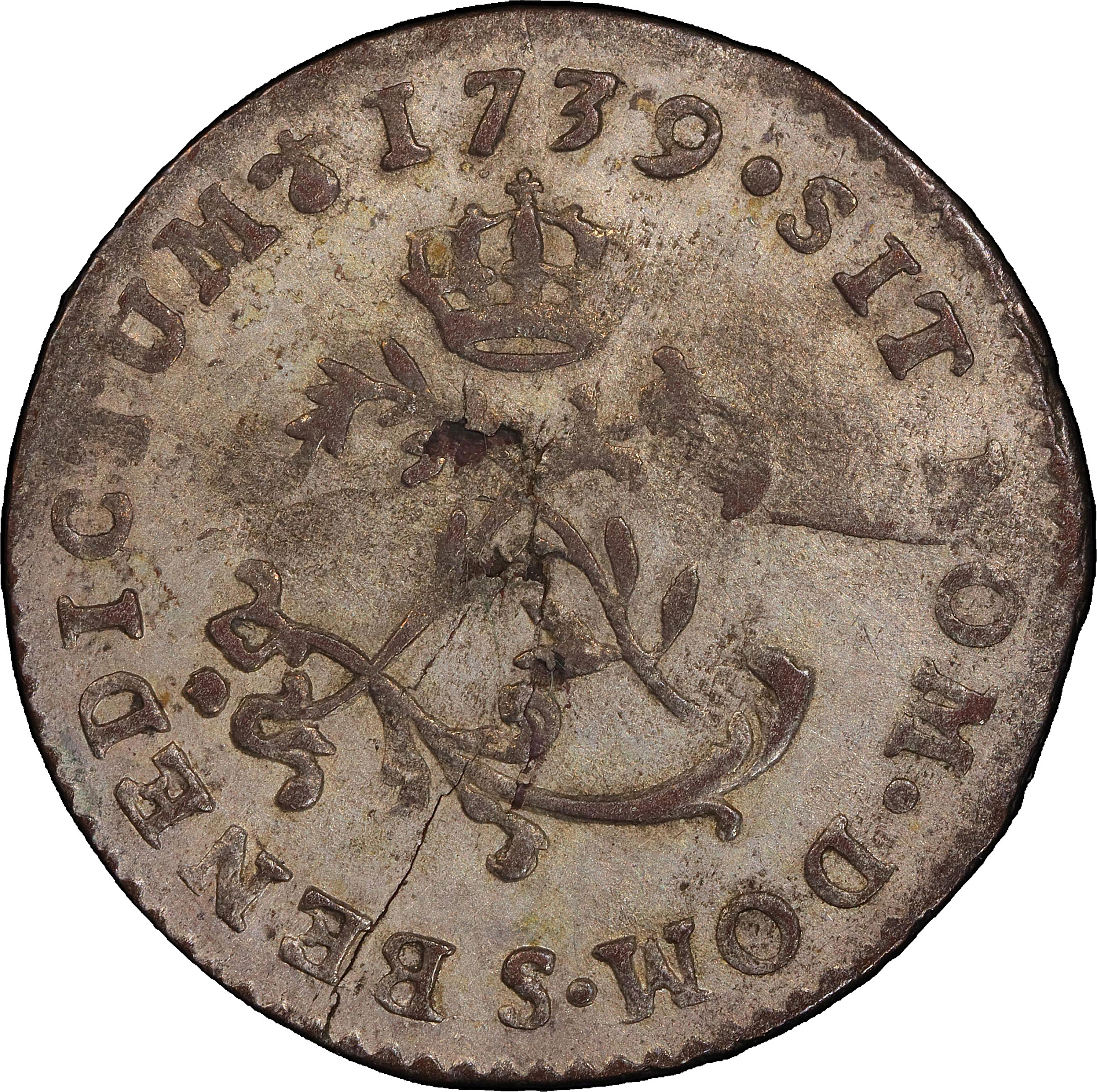 image for: 1739-S Sou Marque. Reims Mint. Vlack-180. Rarity-6. AU-55 (PCGS).