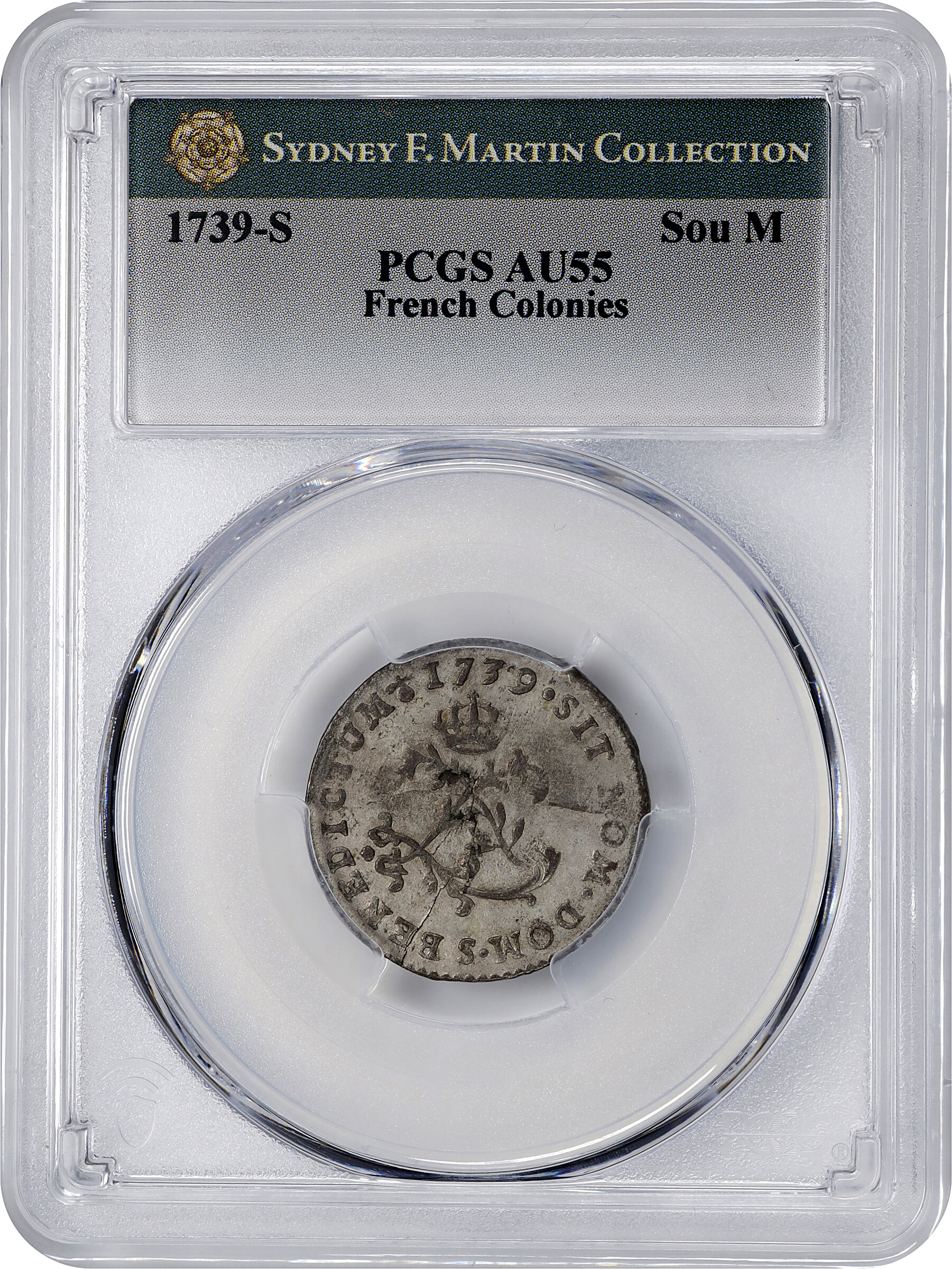 image for: 1739-S Sou Marque. Reims Mint. Vlack-180. Rarity-6. AU-55 (PCGS).
