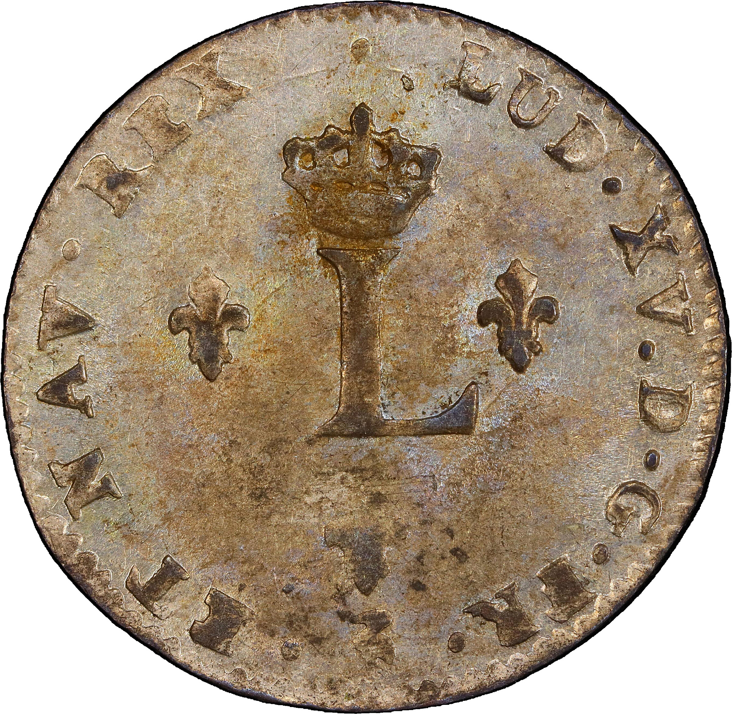 image for: 1743-W Sou Marque. Lille Mint. Vlack-204. Rarity-3. MS-62 (PCGS).