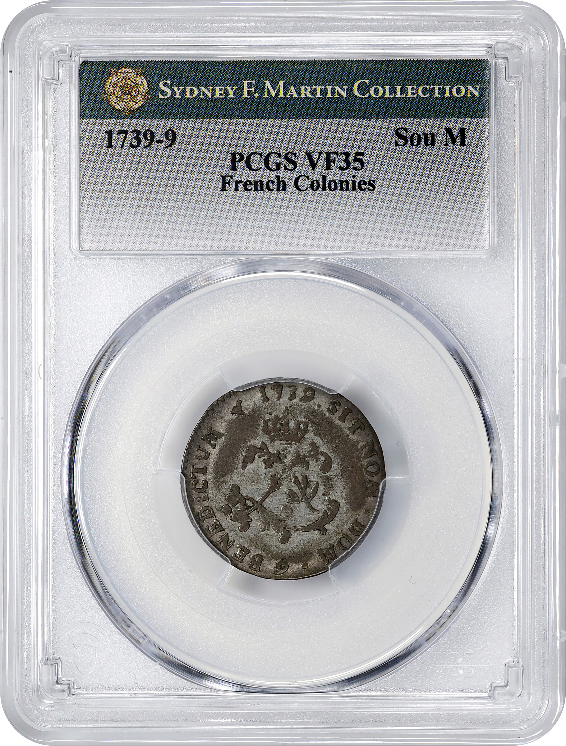 image for: 1739-9 Sou Marque. Rennes Mint. Vlack-225. Rarity-6. VF-35 (PCGS).