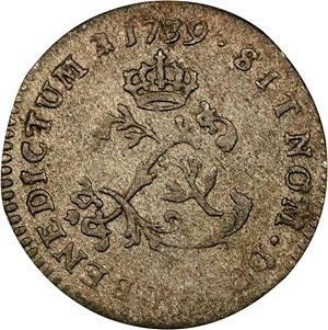 image for: 1739-R Sou Marque. Orleans Mint. Vlack-175. Rarity-4. Very Fine, Environmental Damage.