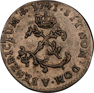 image for: 1741-V Sou Marque. Troyes Mint. Vlack-197. Rarity-5. Extremely Fine.