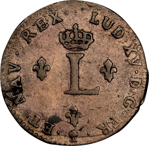 image for: 1741-V Sou Marque. Troyes Mint. Vlack-197. Rarity-5. Extremely Fine.
