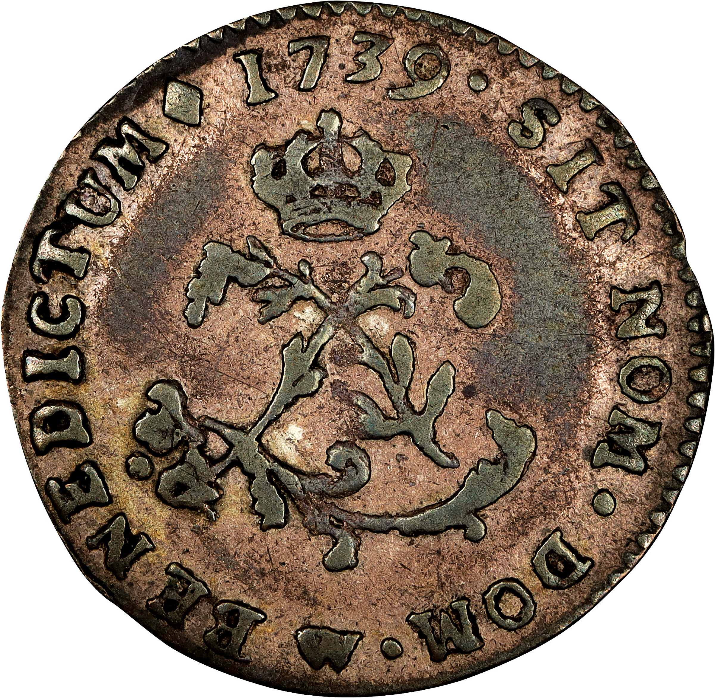 image for: 1739-W Sou Marque. Lille Mint. Vlack-200. Rarity-2. Choice Very Fine.