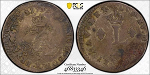 image for: 1739-R Sou Marque. Orleans Mint. Vlack-175a. Rarity-7. VF-35 (PCGS).