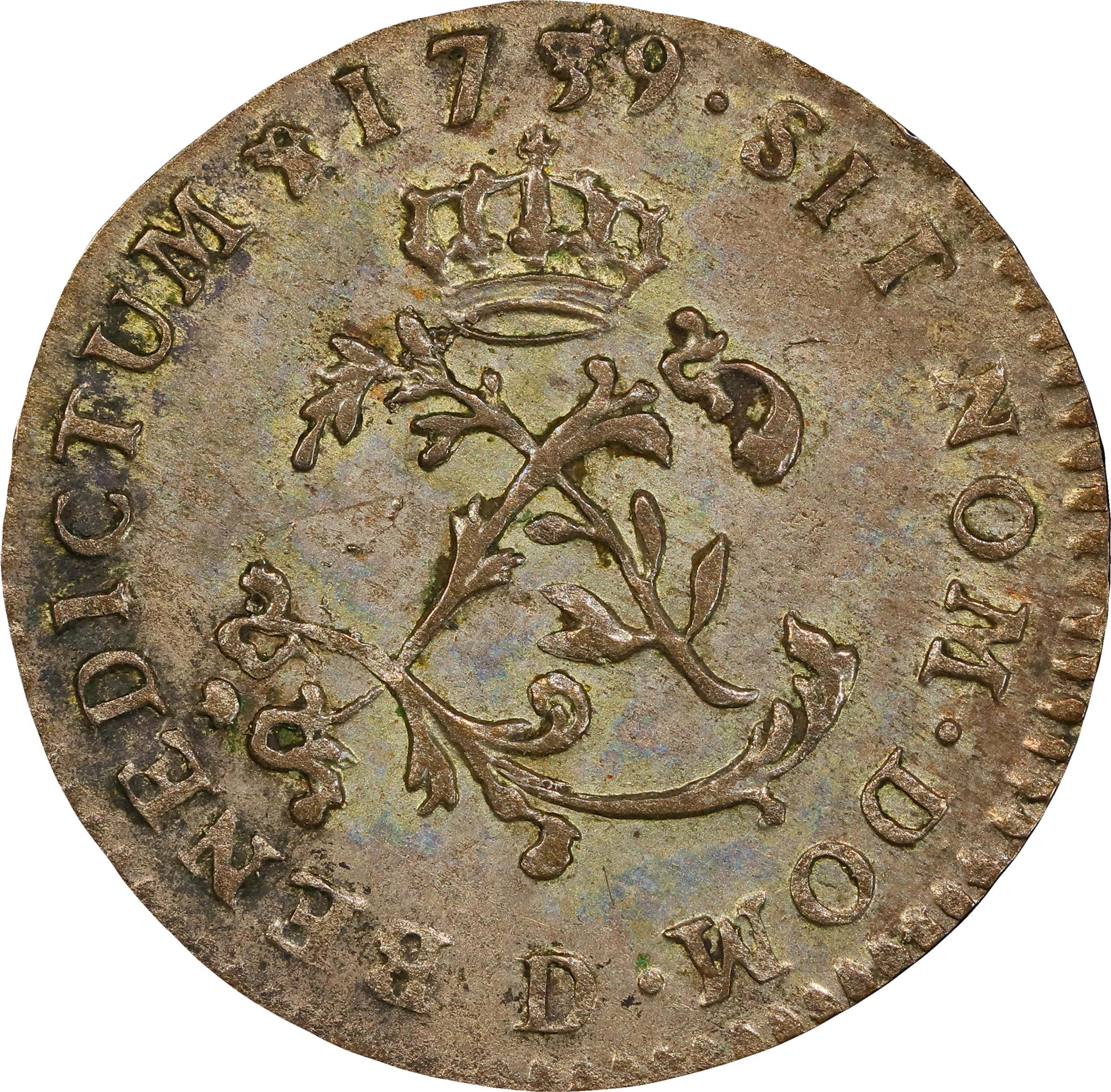 image for: 1739-D Sou Marque. Lyon Mint. Vlack-71. Rarity-1. MS-61 (PCGS).