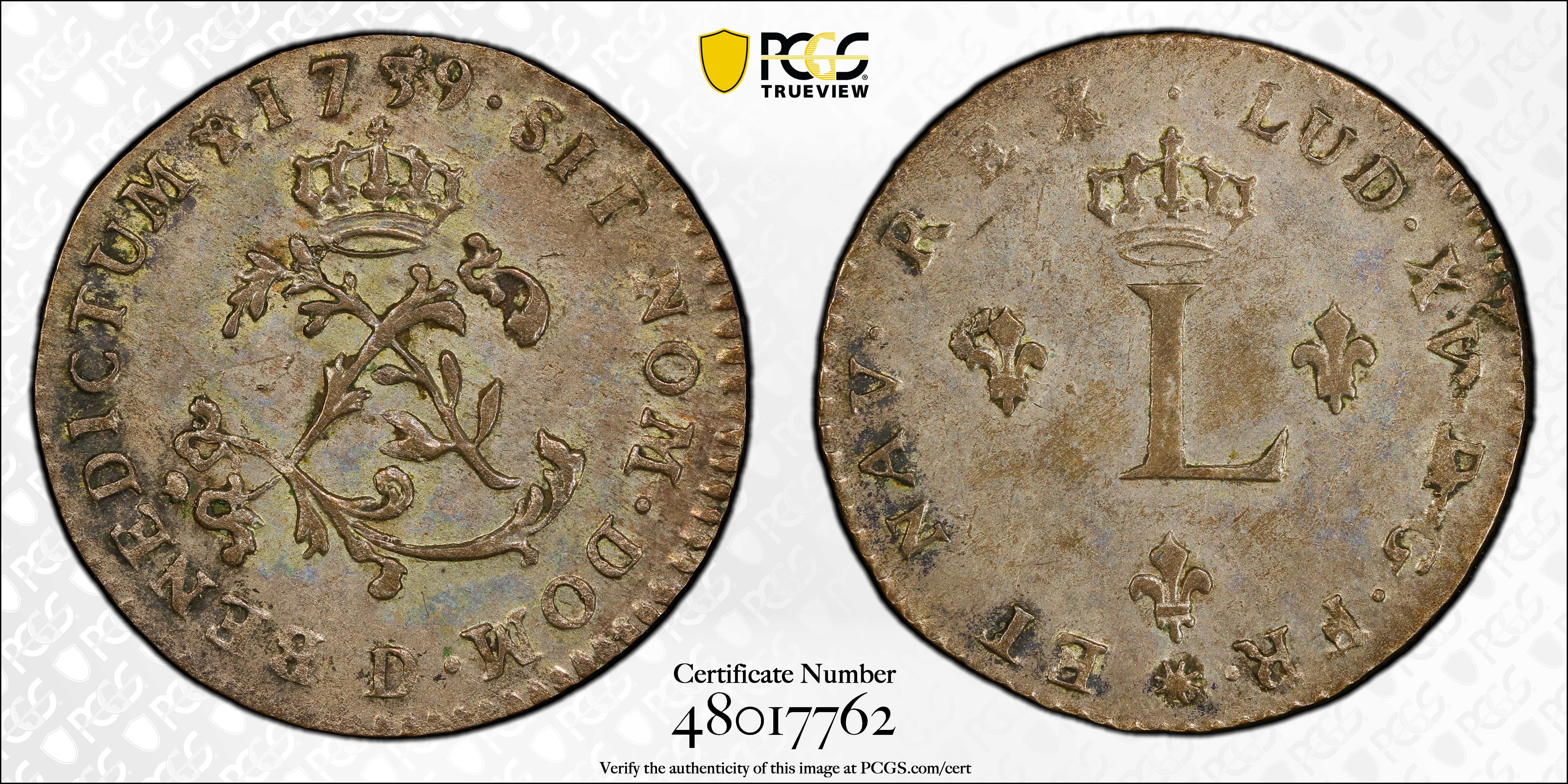 image for: 1739-D Sou Marque. Lyon Mint. Vlack-71. Rarity-1. MS-61 (PCGS).