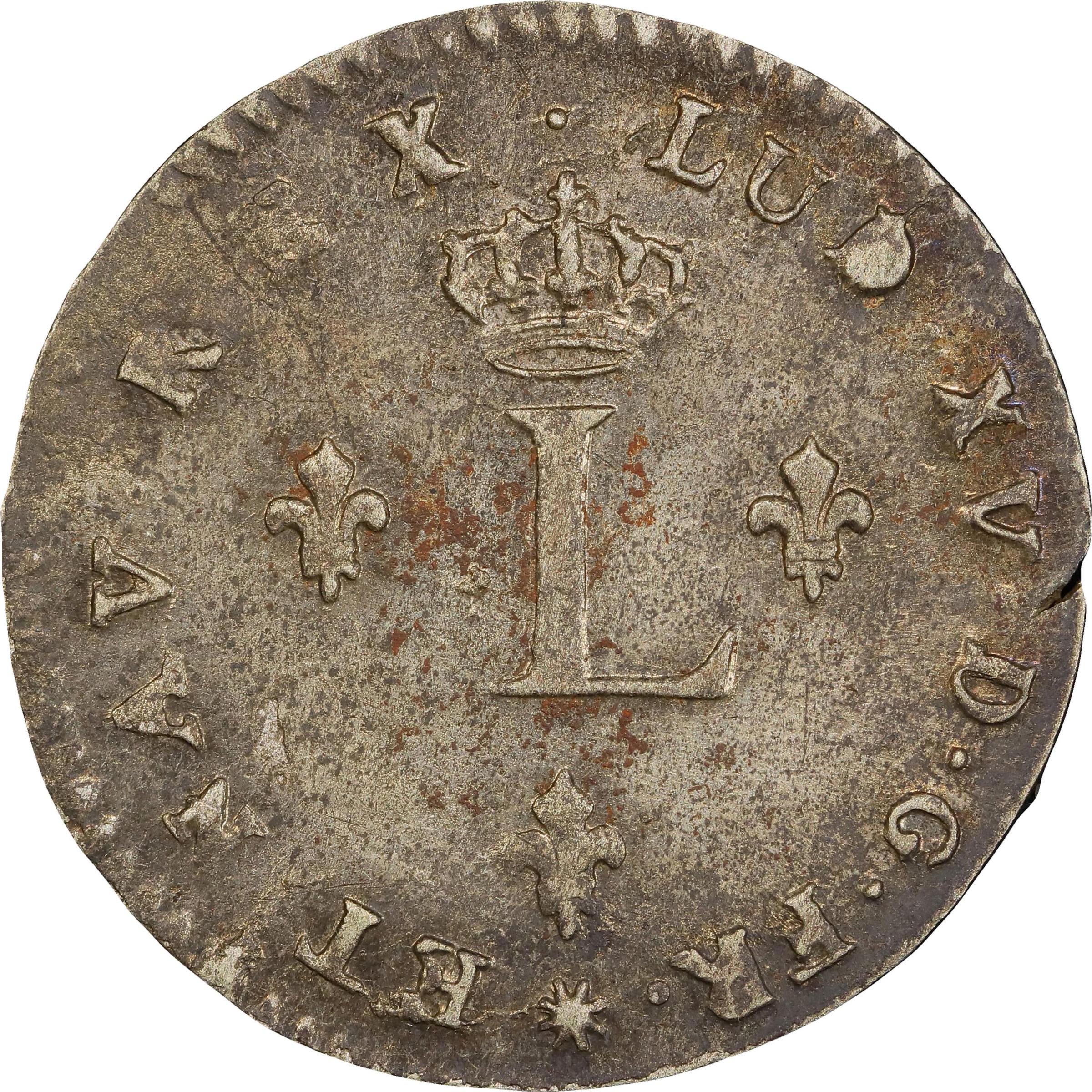 image for: 1739-D Sou Marque. Lyon Mint. Vlack-71. Rarity-1. AU-58 (PCGS).