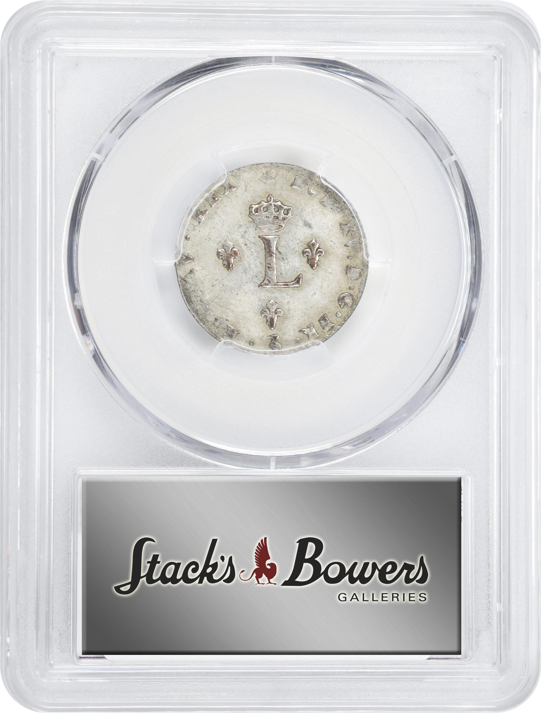 image for: 1743-W Sou Marque. Lille Mint. Vlack-204. Rarity-3. AU-58 (PCGS).