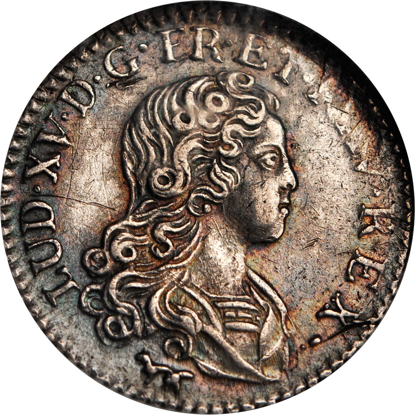 image for: 1720-A French Colonies 20 Sols, or 1/6 Ecu. Paris Mint. AU-55 (NGC).