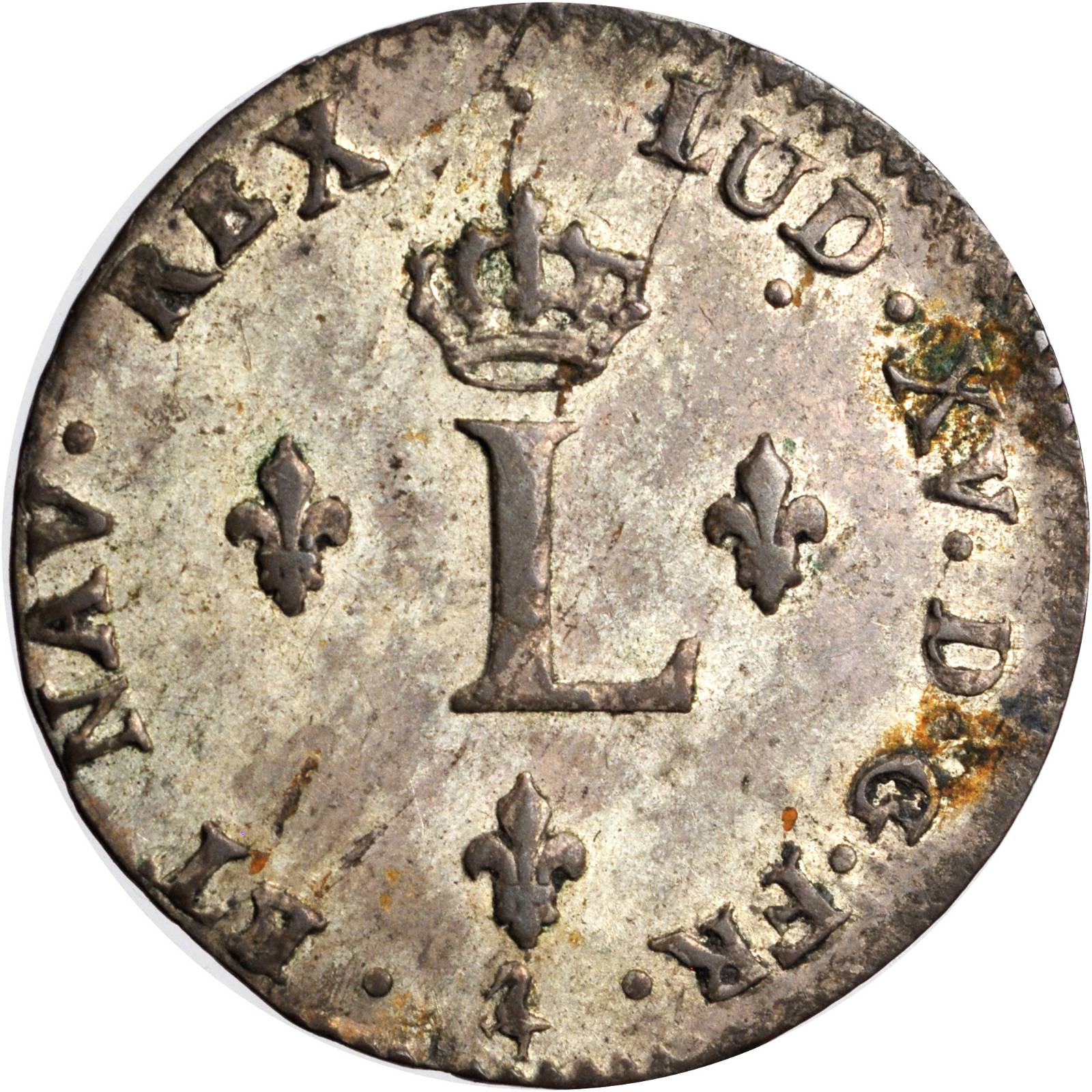 image for: 1763/2-A French Colonies Sou Marque. Paris Mint. Vlack-47b. Rarity-4. Second Semester. AU-58 (PCGS).