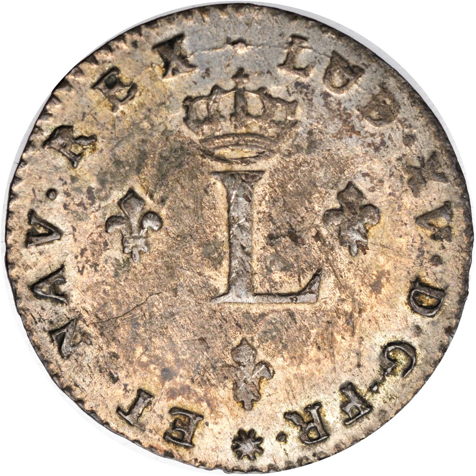 image for: 1739-D French Colonies Sou Marque. Lyon Mint. Vlack-71. Rarity-1. AU-58 (PCGS).