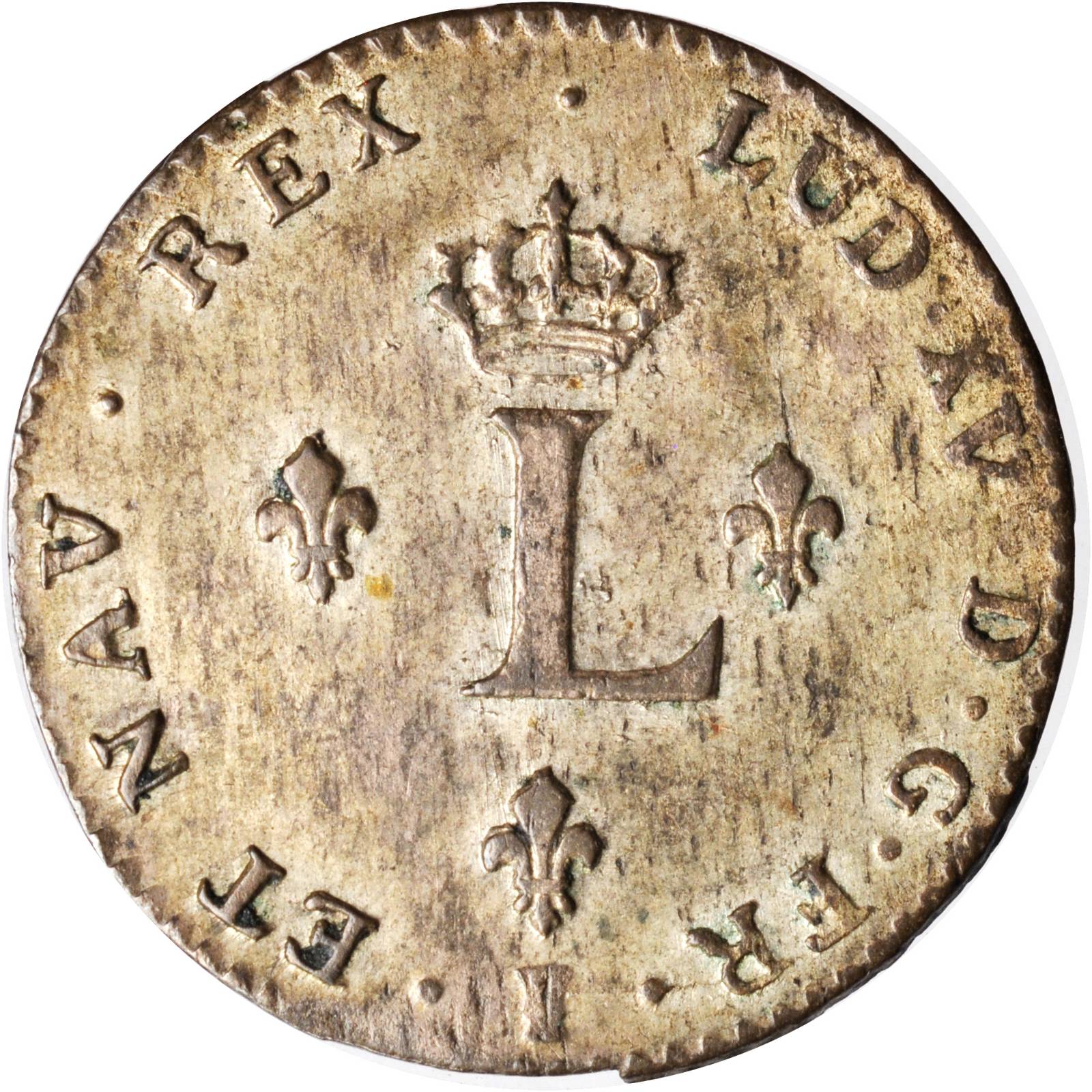 image for: 1739-9 French Colonies Sou Marque. Rennes Mint. Vlack-225. Rarity-6. MS-63 (PCGS).